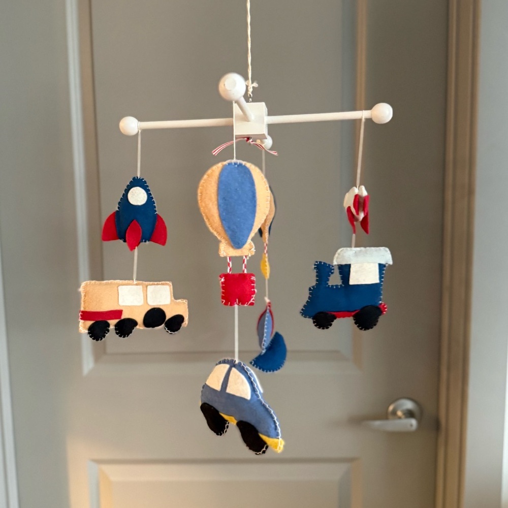 Colorful Felt Vehicle Crib Mobile